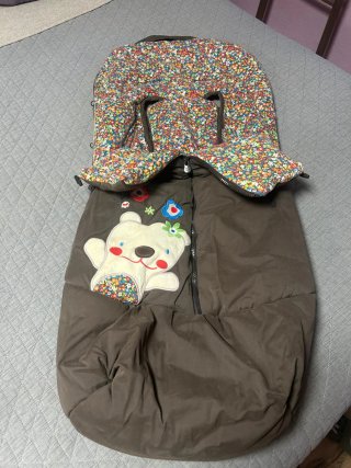 Saco para carrito de bebé con osito