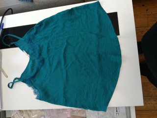 Blusa de tirantes color verde azulado