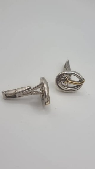 Gemelos vintage de plata de ley 925 • Puis Doria