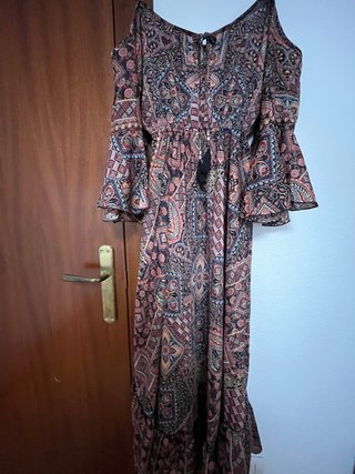 Vestido largo estampado