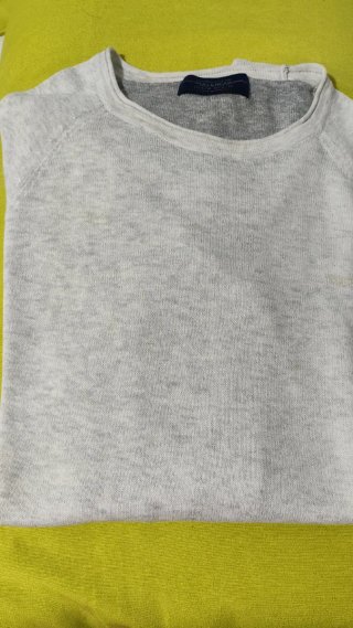 Jersey fino punto gris claro