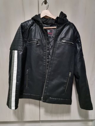 Chaqueta de cuero BSN 83 negra