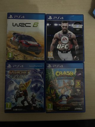 Pacchetto 4 Giochi PS4: WRC 6, UFC 3, Ratchet & Clank, Crash Bandicoot N. Sane Trilogy