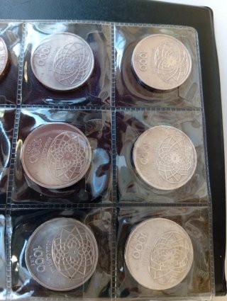 6 Monete 1000 Lire Roma Capitale argento