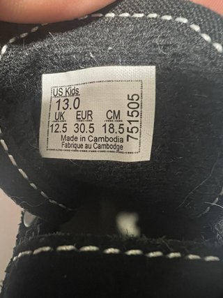 Zapatillas Vans Negras Talla 30,5