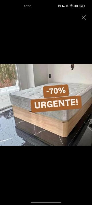 Cama completa con canapé y colchón