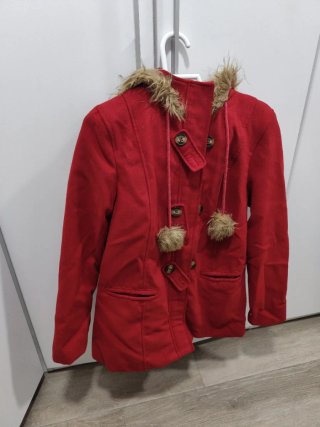 Abrigo Rojo de Mujer Talla 44