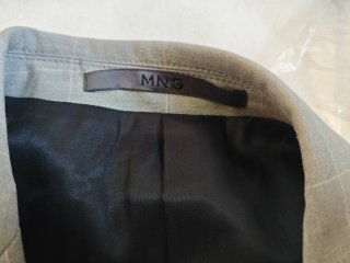 Traje Mango Gris Cuadros