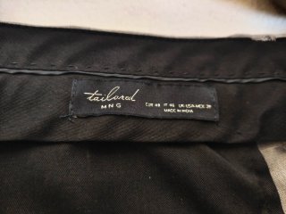 Traje Mango Gris Cuadros