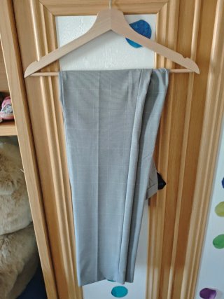 Traje Mango Gris Cuadros