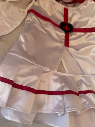 Conjunto Lencería Temático Blanco y Rojo
