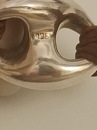 Pulsera cuero y plata
