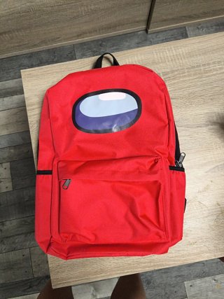 Mochila Roja Nylon Diseño Among Us