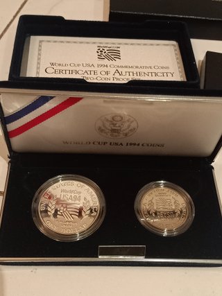 Set 2 Monedas Conmemorativas Mundial USA 1994