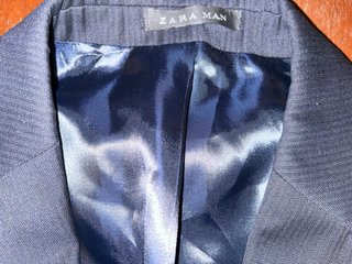 Chaqueta de traje azul Zara Man