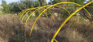 Estructura Invernadero Metálica Amarilla