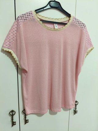 Camiseta Rosa de Punto