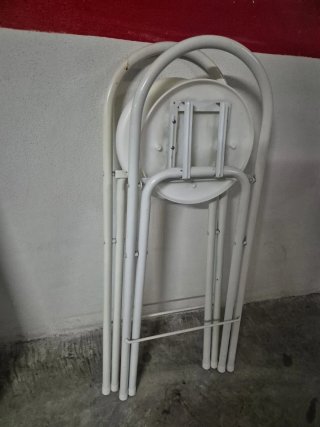 2 Sgabelli Pieghevoli Bianchi