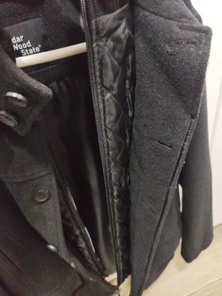 Abrigo de hombre negro talla S