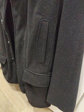 Abrigo de hombre negro talla S