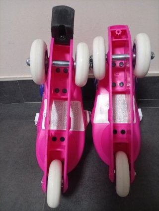 Patines Oxelo niña rosas y morados