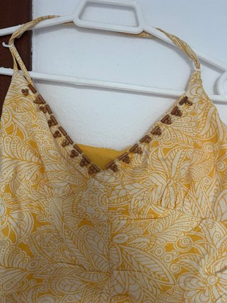 Vestido Estampado con Abalorios
