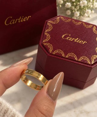 Anillo Cartier dorado acero inoxidable