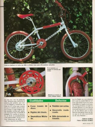 Bicicleta BMX Rabasa Derbi Diablo 1984