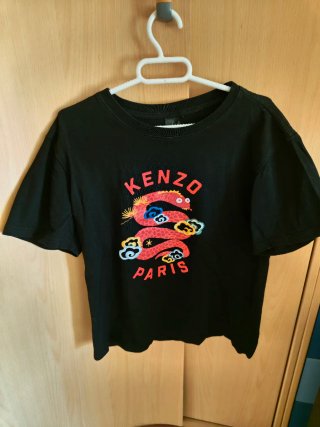 Camiseta Kenzo Negra con Dibujo