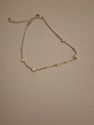 Pulsera Plata Ley 925 Cubos y Bolitas