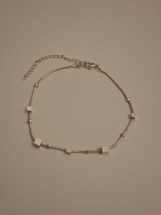 Pulsera Plata Ley 925 Cubos y Bolitas