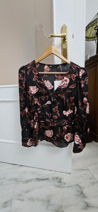 Camisa Zara Estampada Talla M
