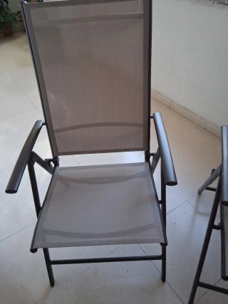 Set de 2 Sillas de Jardín Plegables