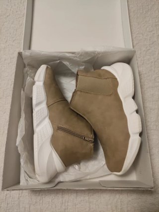 Botines Beige y Blanco