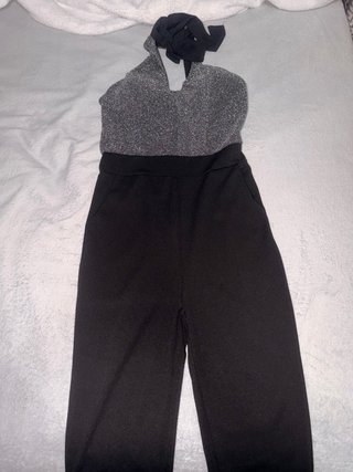Mono halter plateado y negro
