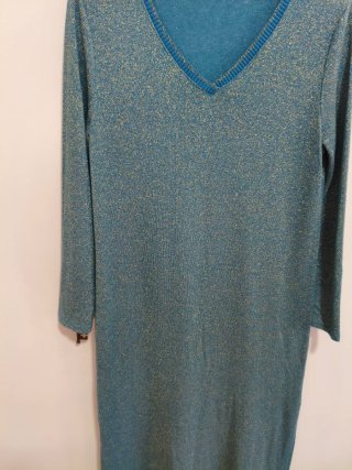 Vestido MIDI azul brillante