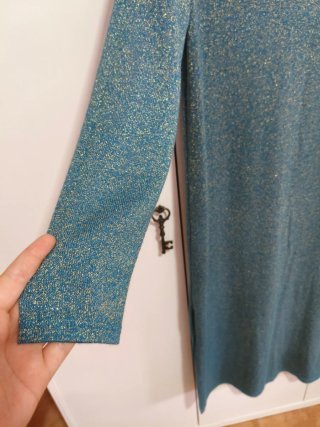 Vestido MIDI azul brillante