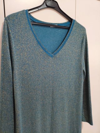 Vestido MIDI azul brillante