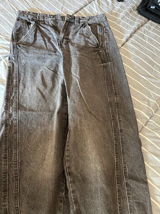 Pantalón Tejano Negro Oversize Talla S