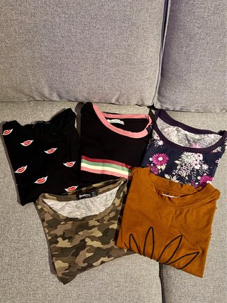 Lote de 4 camisetas de mujer de manga corta