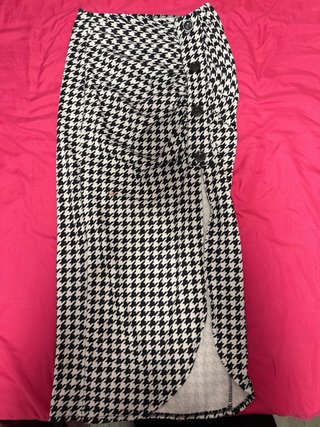 Falda cuadros blanco y negro talla única