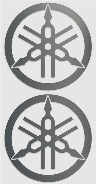 2 pegatinas logos (Diapasón) para MOTO YAMAHA.