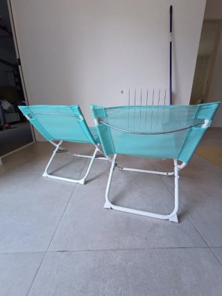 2 Sedie Pieghevoli da Spiaggia Verdi