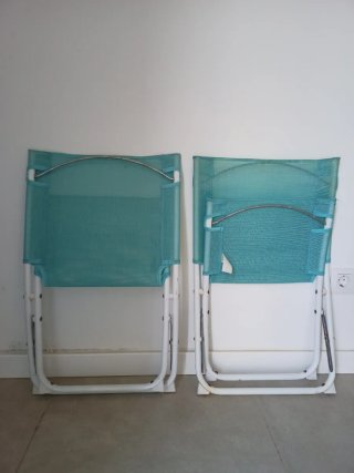 2 Sedie Pieghevoli da Spiaggia Verdi