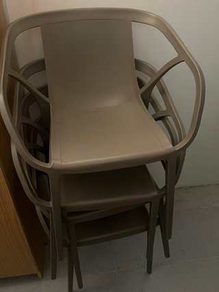Set di 3 sedie in plastica