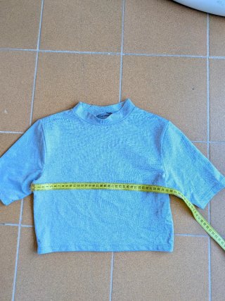 Pull&Bear Top Gris Talla XS