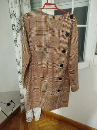 Vestido Cayro cuadros Príncipe de Gales Talla XS