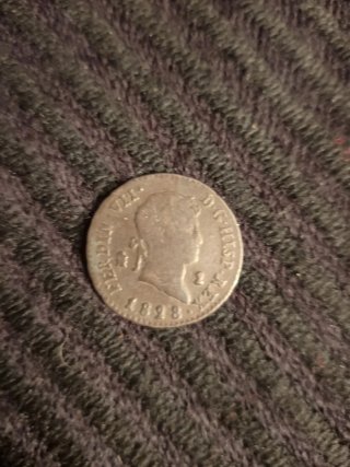 Moneda antigua Fernando VII 1828