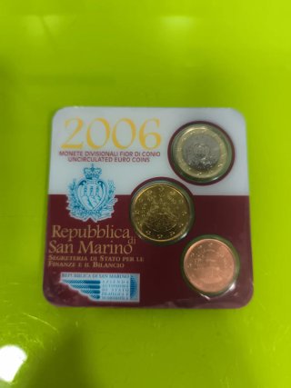 Set Monedas Euro San Marino 2006 coincard