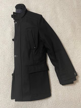Abrigo de lana Zara negro